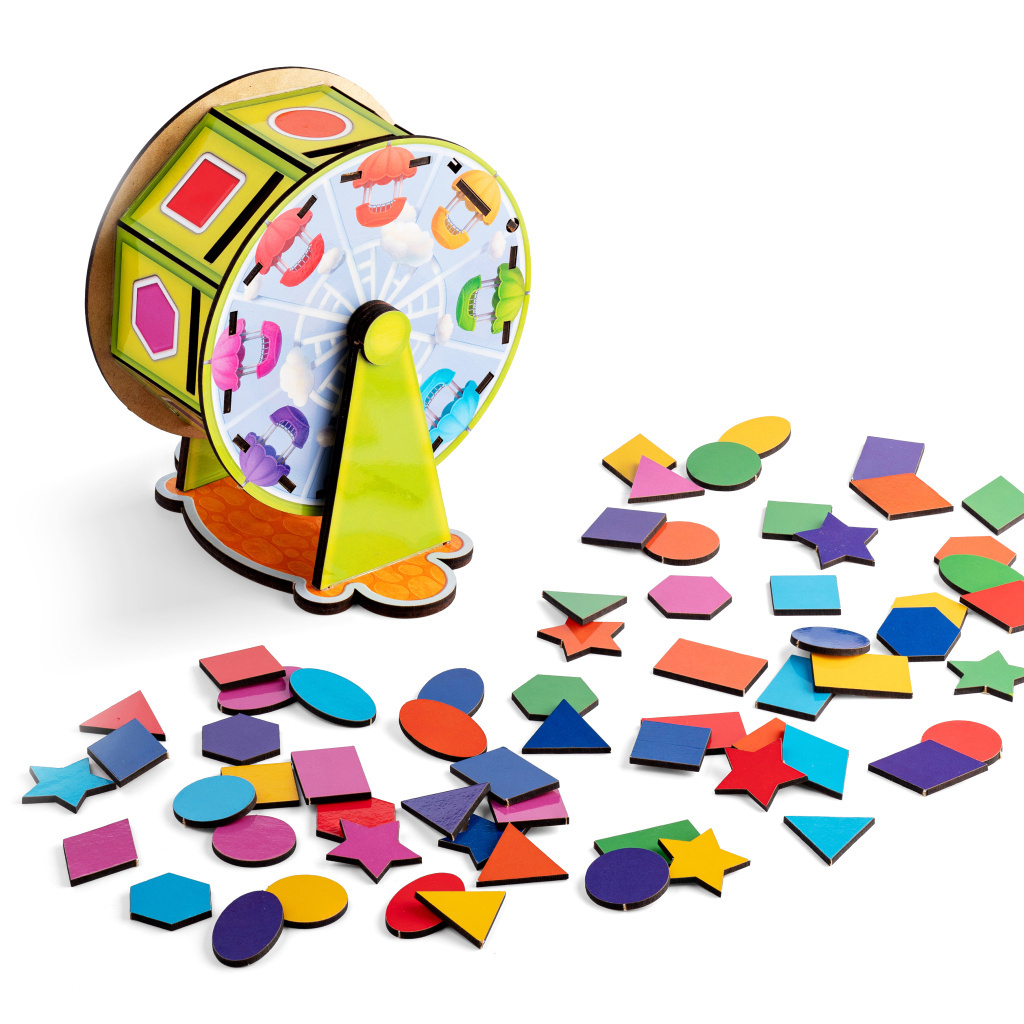 Kolo kolotoč vhazovací vkládačka barevné tvary-2